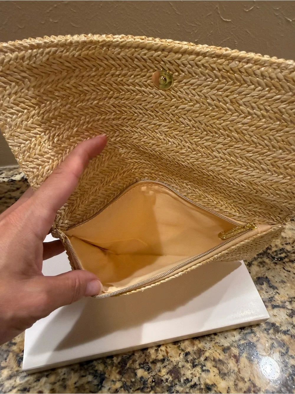 Dior raffia foldover